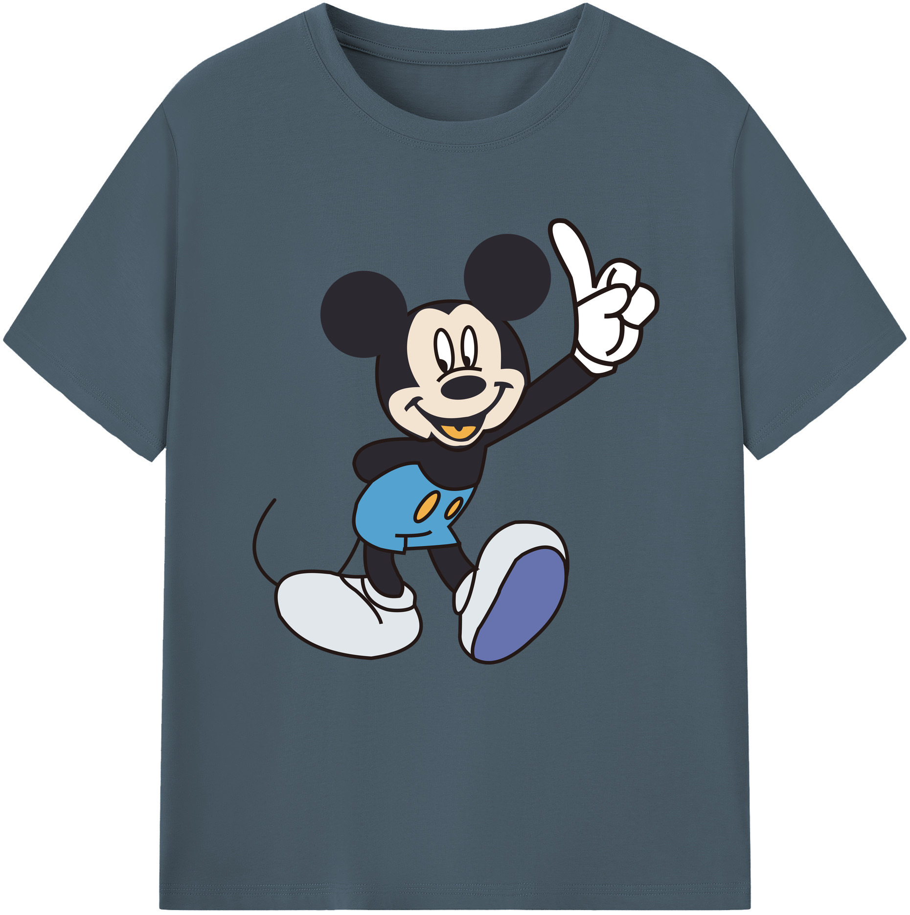 （画像用） ミッキーマウス Mickey Mouse 綿100％半袖Tシャツ（フロントプリント）